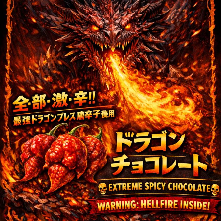 新超最強激辛】ドラゴンチョコレート《国内初》【当店：辛さNo1