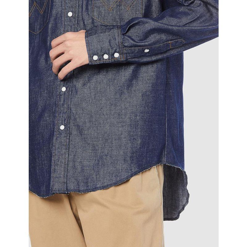 ラングラー シャツ 公式 デニムウエスタンシャツ メンズ WM1027-300 ネイビー S - トップス