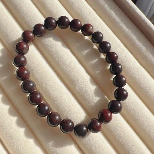天然レッドスギライトストーンビーズブレスレット、8mmビーズ Natural Real Red Sugilite Stone Beaded ...
