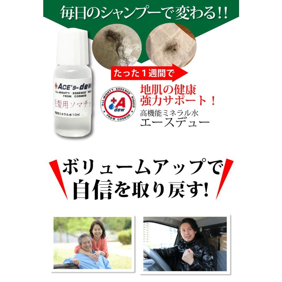 地肌加齢に伴う髪に 25年の実績 原液10ml 約140滴 500mlシャンプー３回分 安全 日本製 高機能ミネラル水 男女兼用 ソマチッド 全国送料無料｜habitz-mall-ookawa｜09