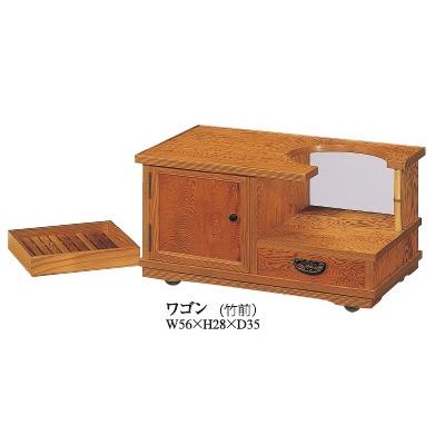 ワゴン テーブルサイド ポットワゴン キッチンワゴン 大川家具 屋久杉