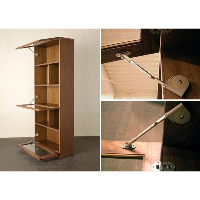 送料込み木製ガラス扉付き棚シェルフ送料込