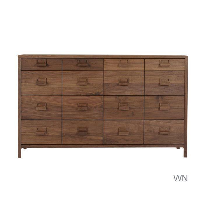 大川家具 チェスト 完成品 4段 140 サイドボード キャビネット 木製