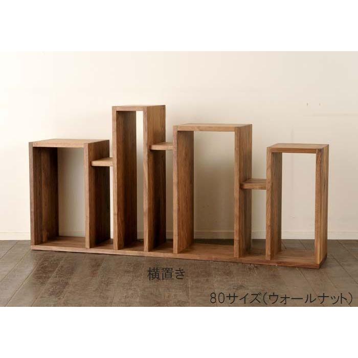 オープンシェルフ おしゃれ 80 日本製 木製 大川家具 全て無垢材