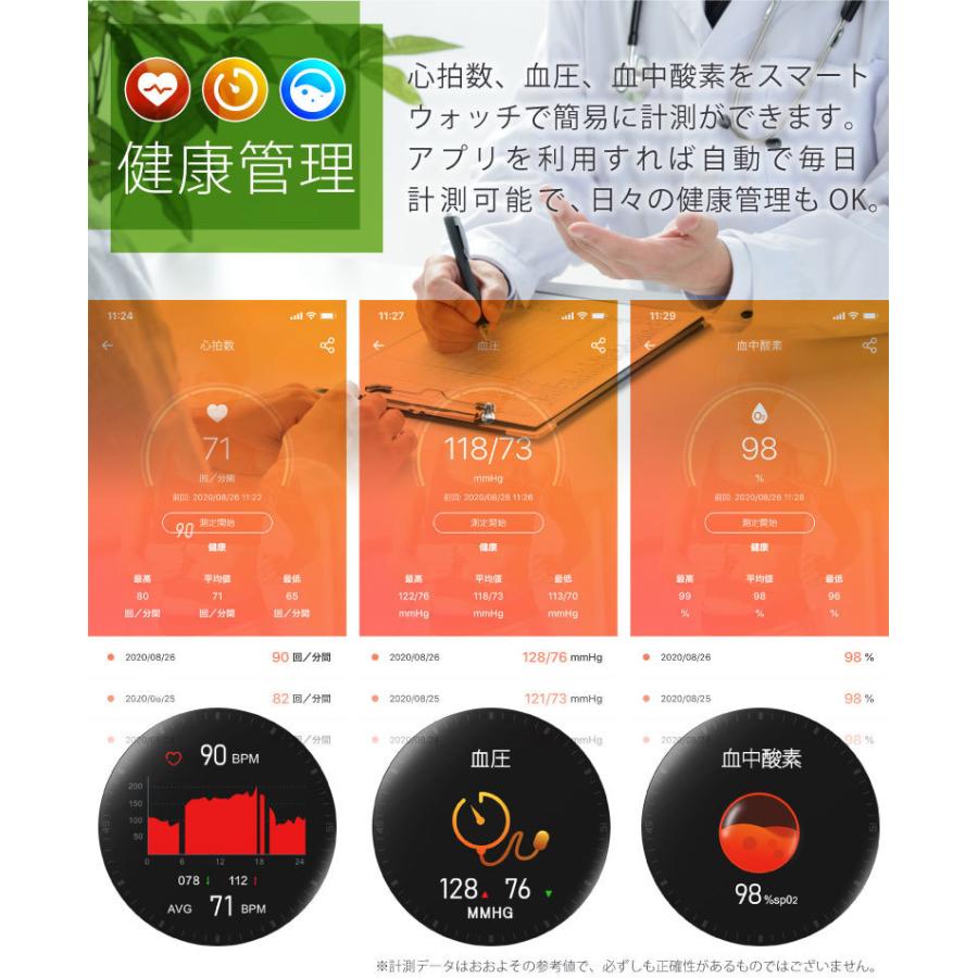スマートウォッチ 体温測定 健康管理 心拍数 血中酸素 防水仕様 Line通知 着信通知 メンズ レディース かっこいい Iphone Android対応 日本語表記 大画面 A0342 発掘市場 通販 Yahoo ショッピング