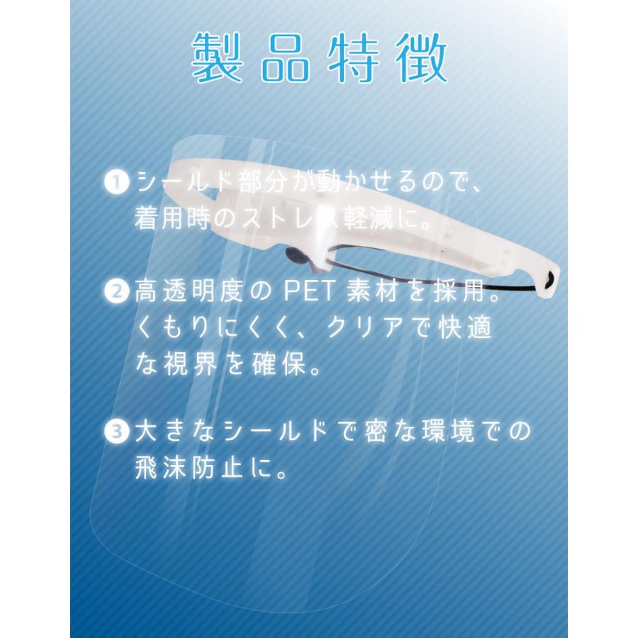 フェイスシールド 可動式 10セット フェイスガード フェイス