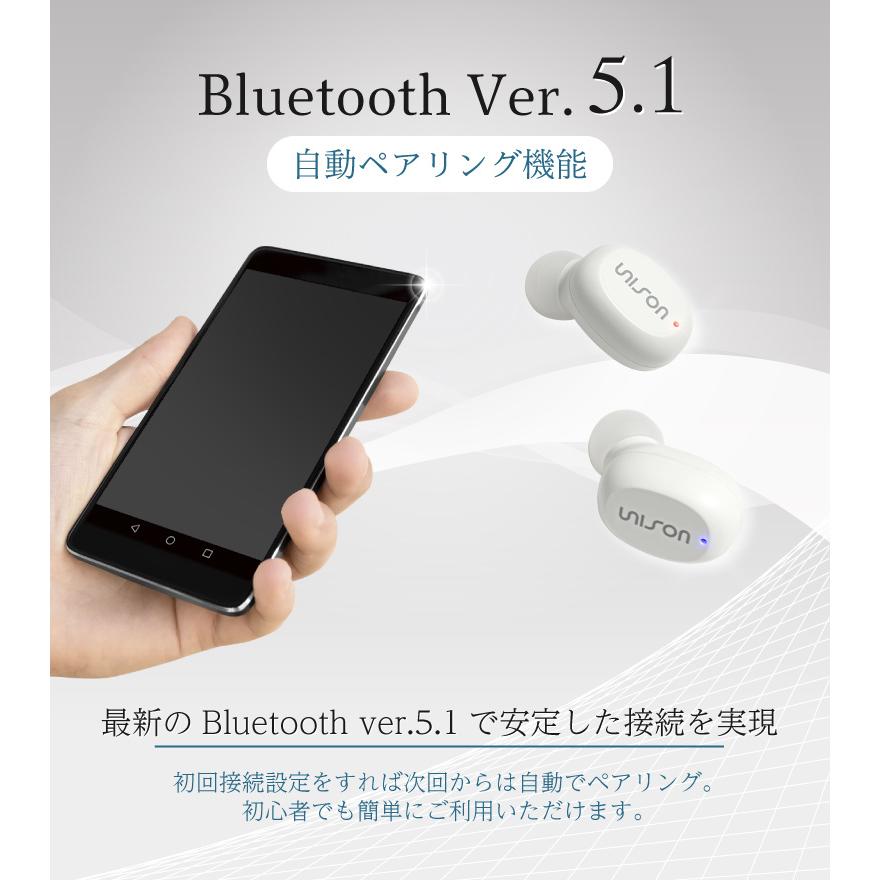 ワイヤレスイヤホン Bluetooth5.1 イヤホン iPhone 完全ワイヤレス