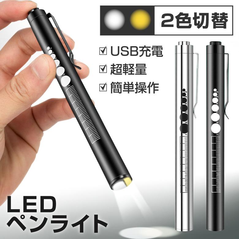 ペンライト 医療 医療用 LED USB充電 メディカル 歯科 歯科医 瞳孔