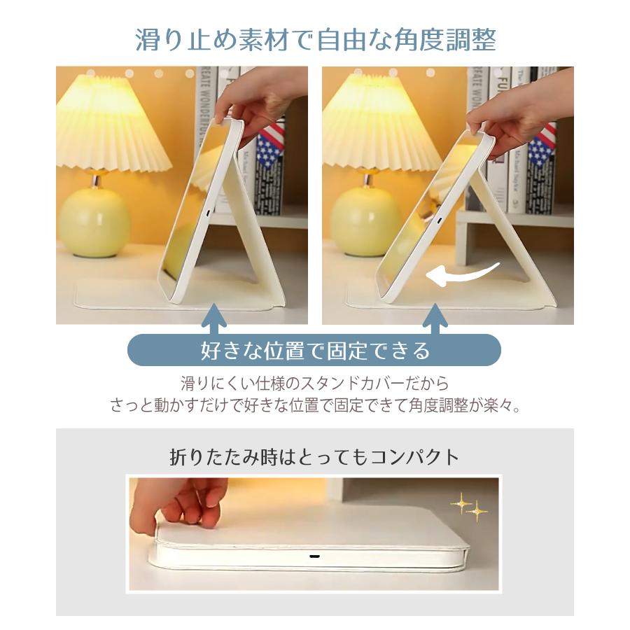 女優ミラー 卓上 卓上ミラー 化粧鏡 LEDライト付き コンパクトミラー