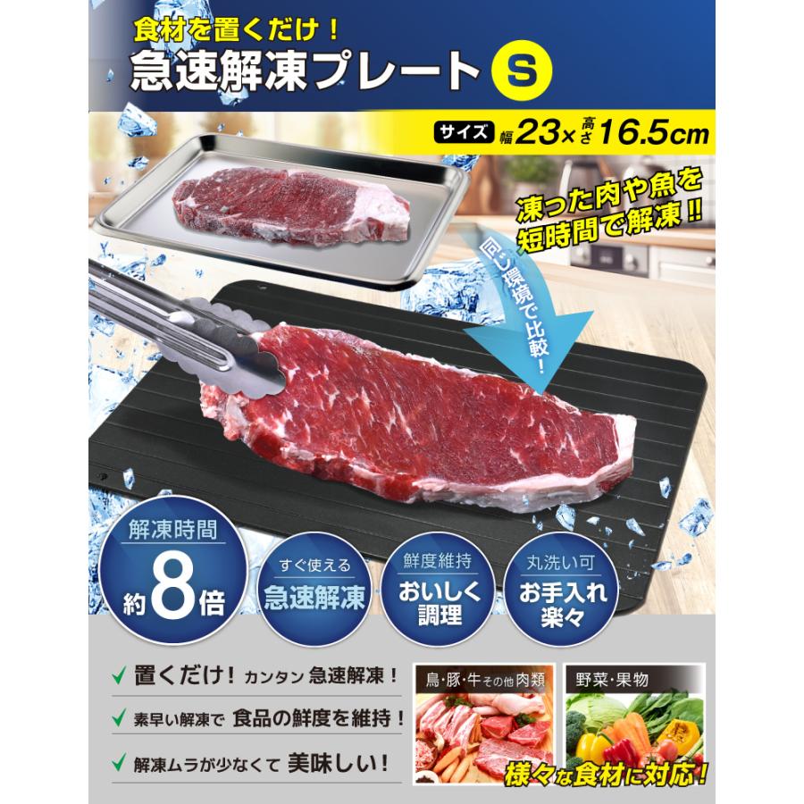 解凍プレート Sサイズ 急速解凍 W23×H16.5cm 正規品 自然解凍 急速
