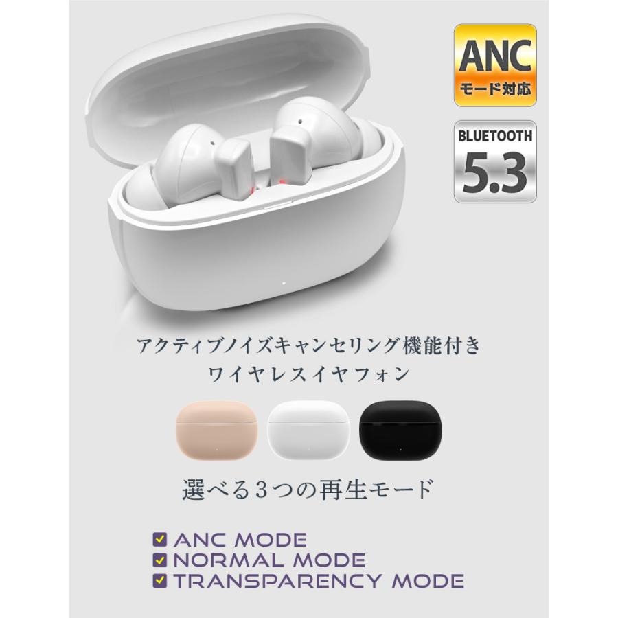 ワイヤレスイヤホン Bluetooth5.3 ANC ノイズキャンセリング ワイヤレスイヤホン Bluetooth5.3 ANC ノイズキャンセリング 高音質