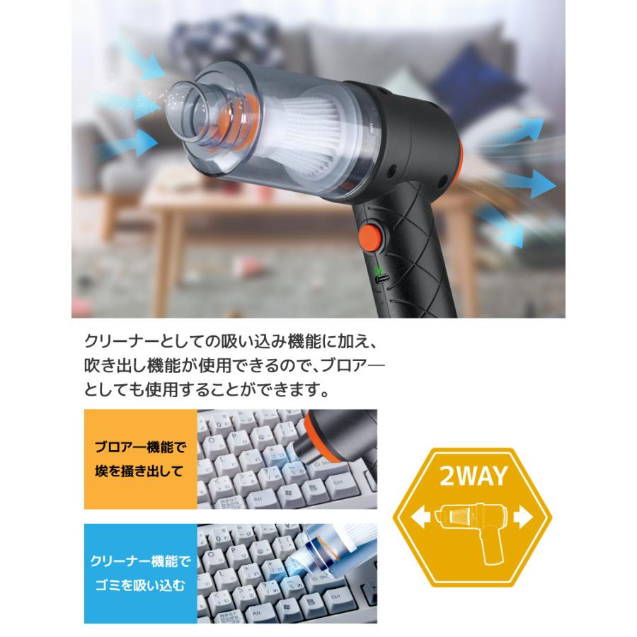 ハンディクリーナー カークリーナー コードレス 掃除機 充電式 2WAY