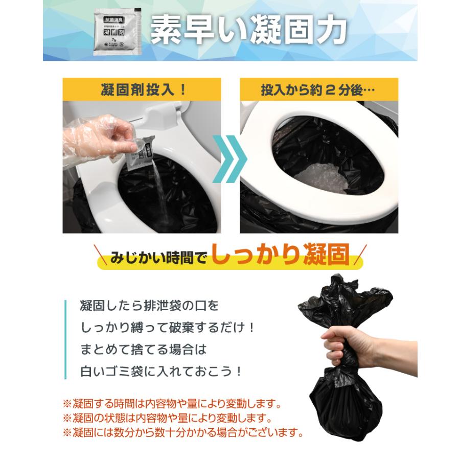簡易トイレ 非常用トイレセット 50回分 防災グッズ 凝固剤 防災トイレ
