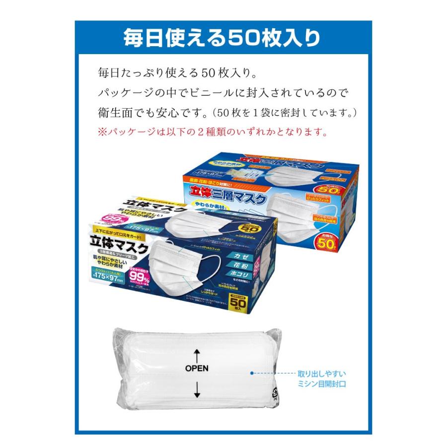 箱つぶれ】マスク 100枚セット（50枚入×2箱） 使い捨てマスク 不織布