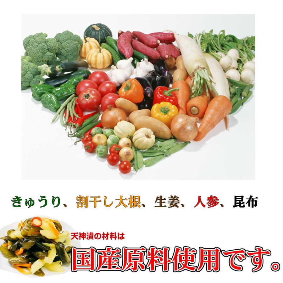 国産 天神漬　270g×20  きゅうり と 割干し大根  国産原料 お土産 胡瓜 刻み 生姜 人参 しょうゆ漬け｜hachian｜04