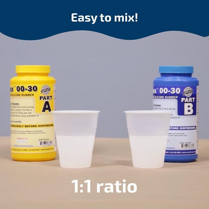 Smooth-On Ecoflex 00-30 超ソフト プラチナシリコーン 1:1 配合 946ml