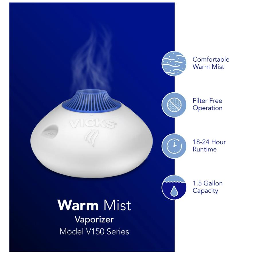 Vicks V150SGN ホワイトブルー ウォームスチーム 1.5ガロン ヴィックス
