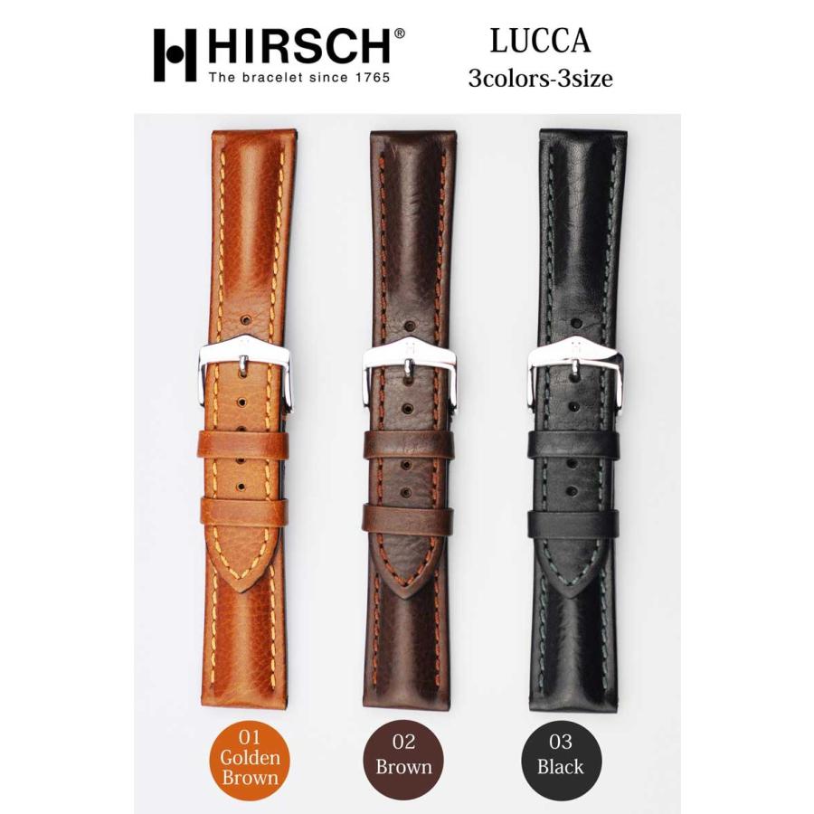 HIRSCH ヒルシュ LUCCA ルッカ 腕時計用 レザーベルト サイズ:E20 E22
