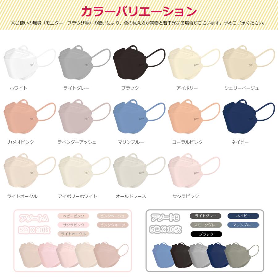 マスク 50枚 不織布 不織布マスク 韓国マスク 使い捨てマスク KF94 箱 カラー 3d 立体 配色 韓国 旅行 会社 デート Firm94立体空間マスク | firm | 13