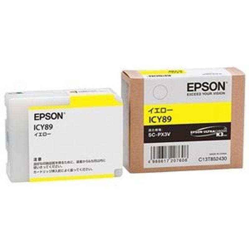少し豊富な贈り物 （まとめ） エプソン EPSON インクカートリッジ イエロー ICY89 1個 ×3セット インクカートリッジ