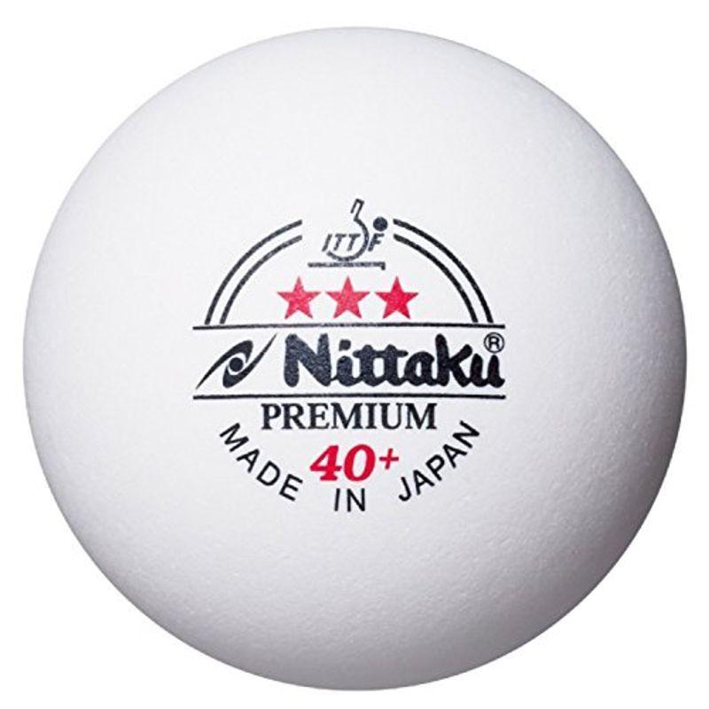 ニッタク 人気絶頂 Nittaku 送料込 卓球用ボール スリースタープレミアム 硬式公認球 40mm 12個入 NB-1301 プラスチック 白