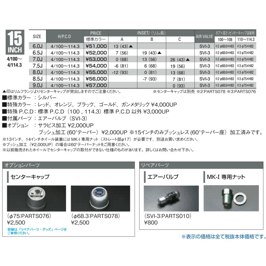 【SSR】SPEED STAR/ MK-III ●14インチ 14x8.5J 4穴 ●１本　●サイズ/カラー/仕様をお選び下さい　スピードスター マークスリー マーク3 MK-3　SSR正規取扱店｜hachikko-bu-bu｜03