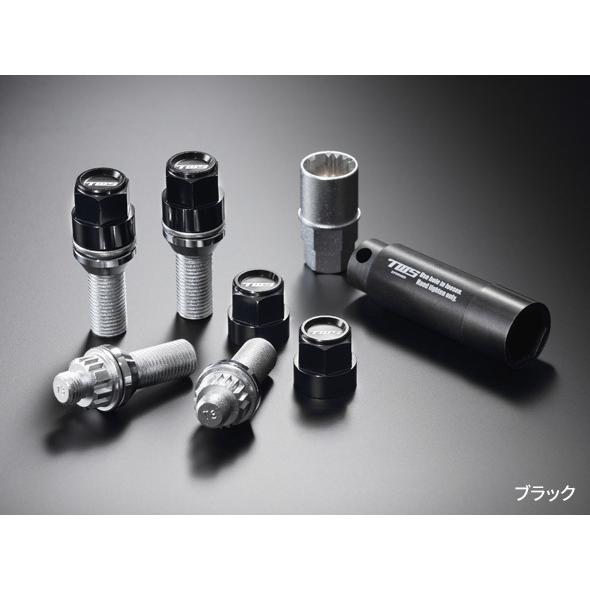 TWS 【TWS】ロゴ入りロックボルトセット ○ブラック (ロックボルトx4 