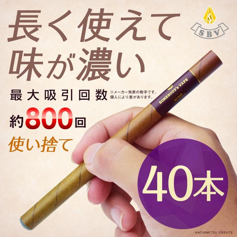上質で快適 使い捨て電子タバコ 禁煙グッズ 電子煙草 水蒸気タバコ Somebody S Vape Dc800s Ciger 40本セット 値引きする Homeofmalones Com