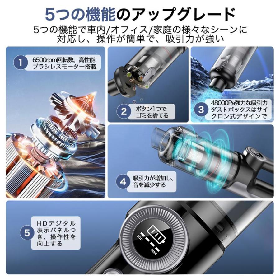 掃除機 ハンディ掃除機 コードレス 強力吸引 人気 サイクロン式