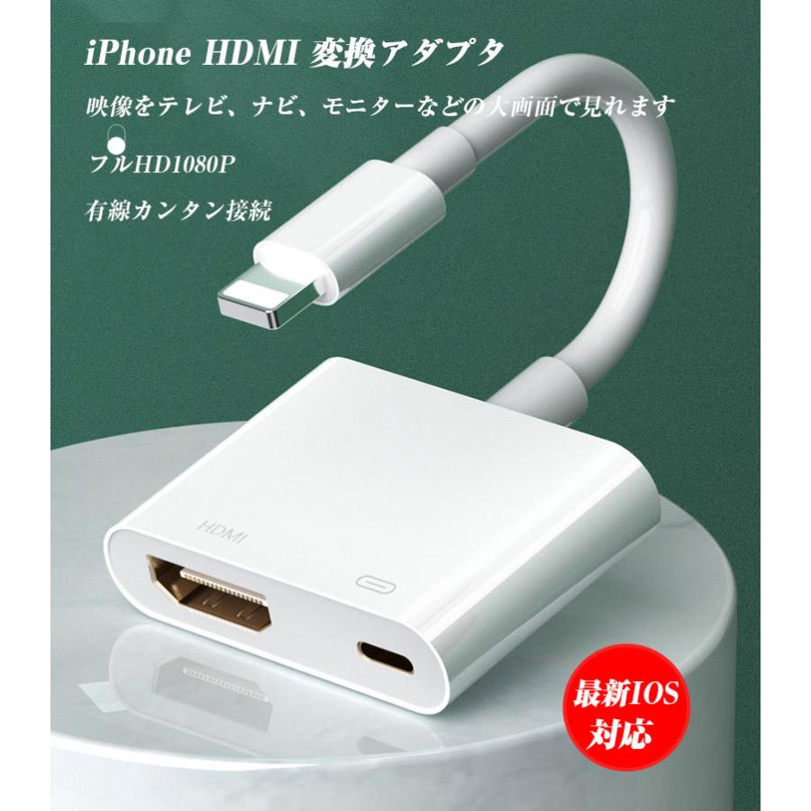 iPhone HDMI 変換アダプタ ライトニング 接続ケーブル アダプタ HDMIケーブル　有線ミラーリング 設定不要 高解像度 ゲーム  av/TV視聴 :MRLK002:ハチスストア - 通販 - Yahoo!ショッピング