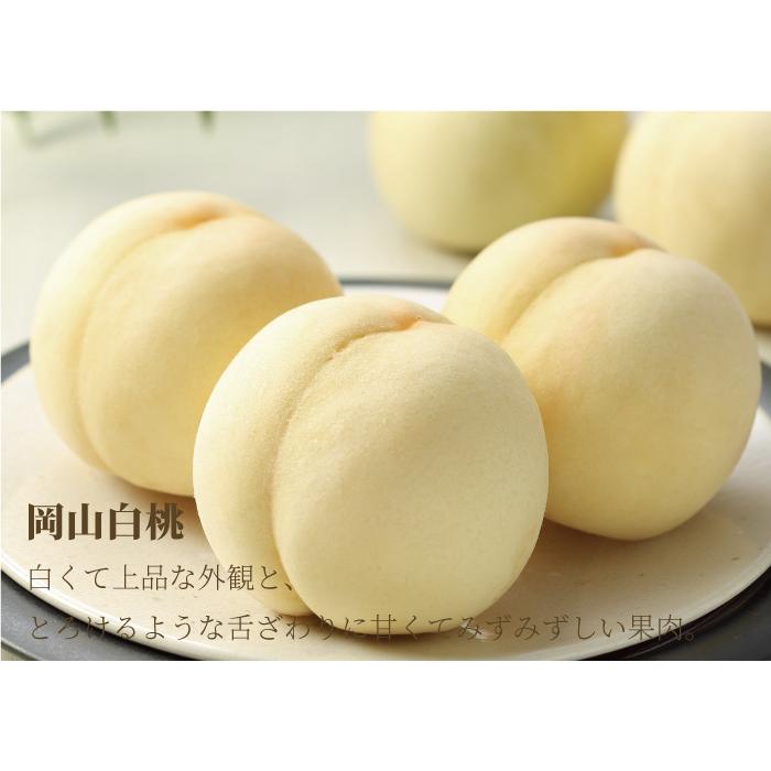 桃 ぶどう 詰め合わせ エース Lサイズ 岡山白桃 200g×2玉 シャイン