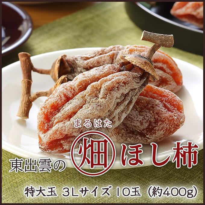 干し柿 島根県産 畑ほし柿生産組合 『◯畑の干し柿』 特大玉 ３Lサイズ 10玉 約400g ギフト 送料無料 柿 西条柿