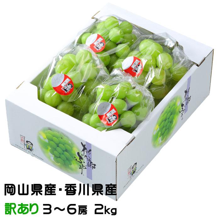 ぶどう 桃太郎ぶどう 風のいたずら ちょっと訳あり 3〜6房 2kg