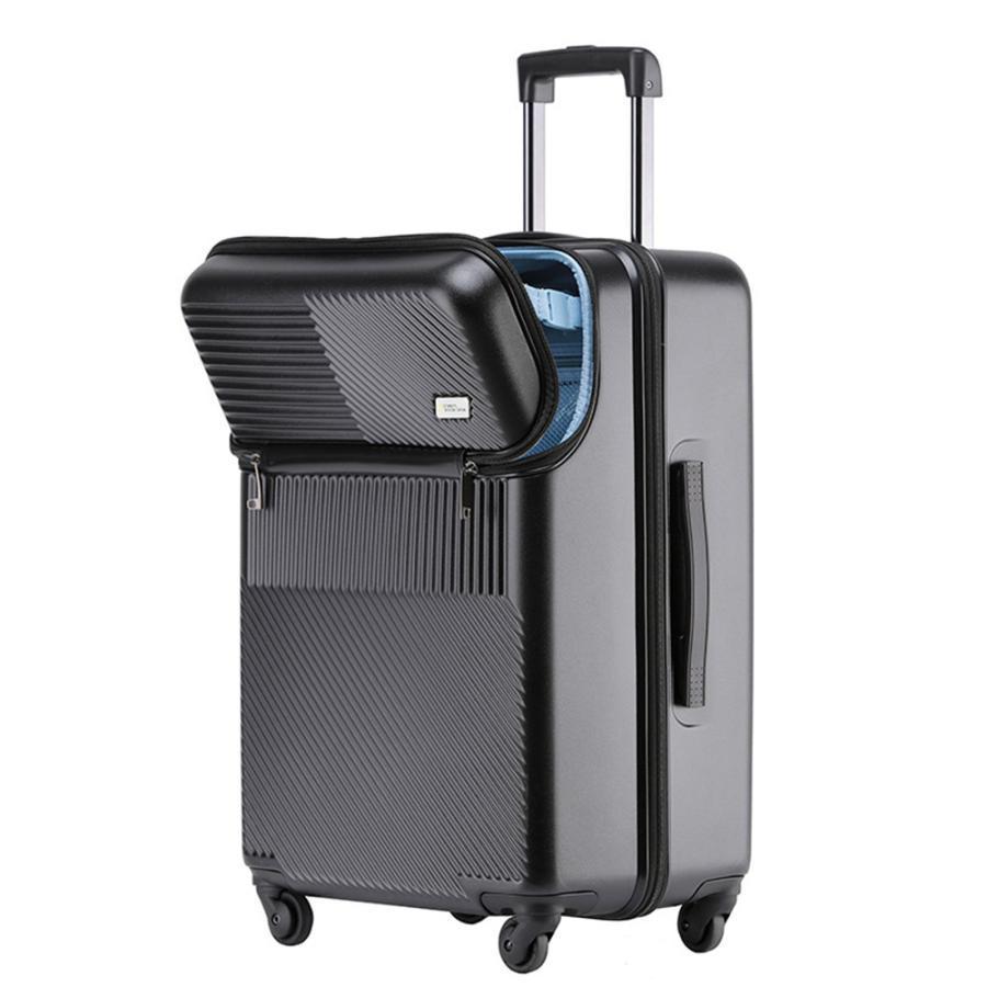 スーツケース　フロントオープン　拡張　2泊　静音　国内旅行　4泊　大容量　3泊　機内持ち込み　多機能　40L軽量