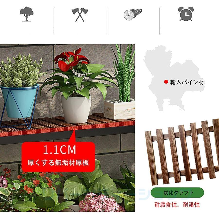 新入荷！ フラワースタンド ベランダ ガーデンラック花台キャスター付き 簡単組み立て 錆びない 耐腐食性 耐湿性 ガーデニング 棚 プランタースタンド 耐荷重 【1959252350】(9867円)