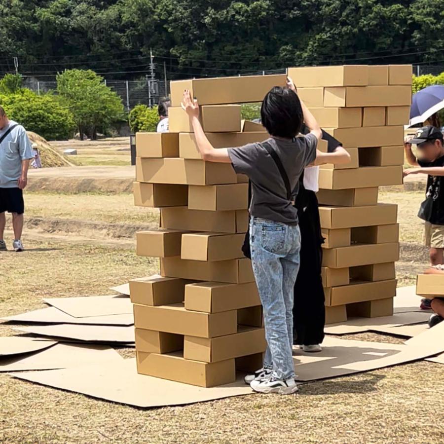 ダンボールさん専用 限定デッキ ダンボールブロック【25個セット】 ダンボールタワー 巨大