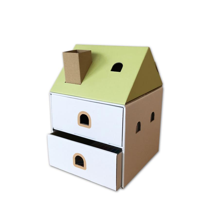 小物入れ 引き出し 段ボール工作 段ボールハウス ダンボール おもちゃ ヒキダシハウス 8511 4 Haco Labo 通販 Yahoo ショッピング