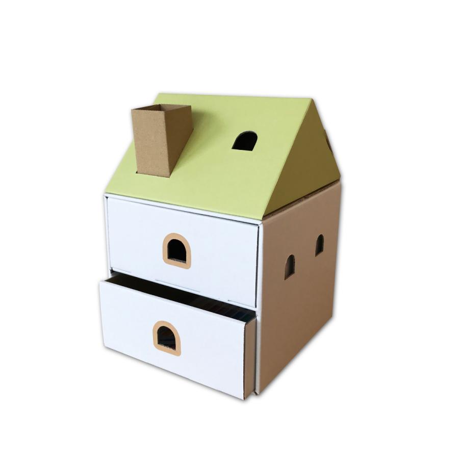 小物入れ 引き出し 段ボール工作 段ボールハウス ダンボール おもちゃ ヒキダシハウス 8511 4 Haco Labo 通販 Yahoo ショッピング