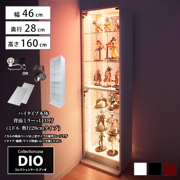 地球家具 コレクションラック DIO ディオ ハイタイプ 本体 鍵付 奥行 