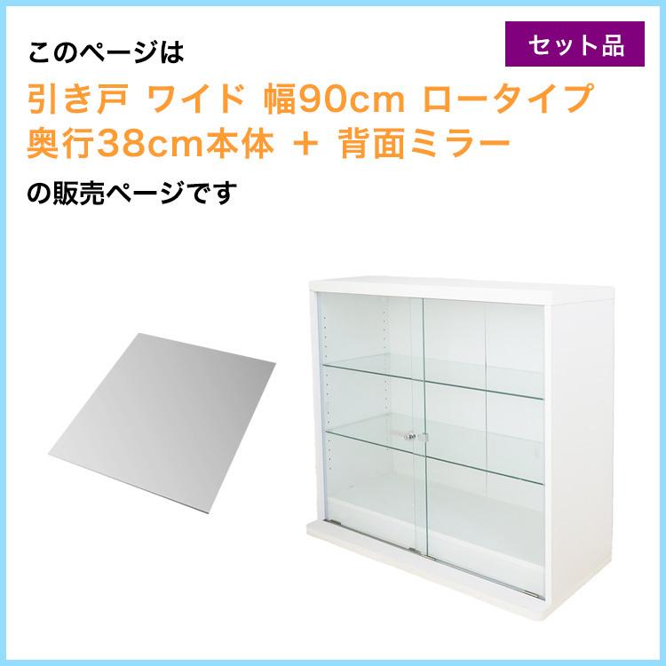 地球家具 コレクションラック DIO 本体 引き戸 ワイド ロータイプ 深型