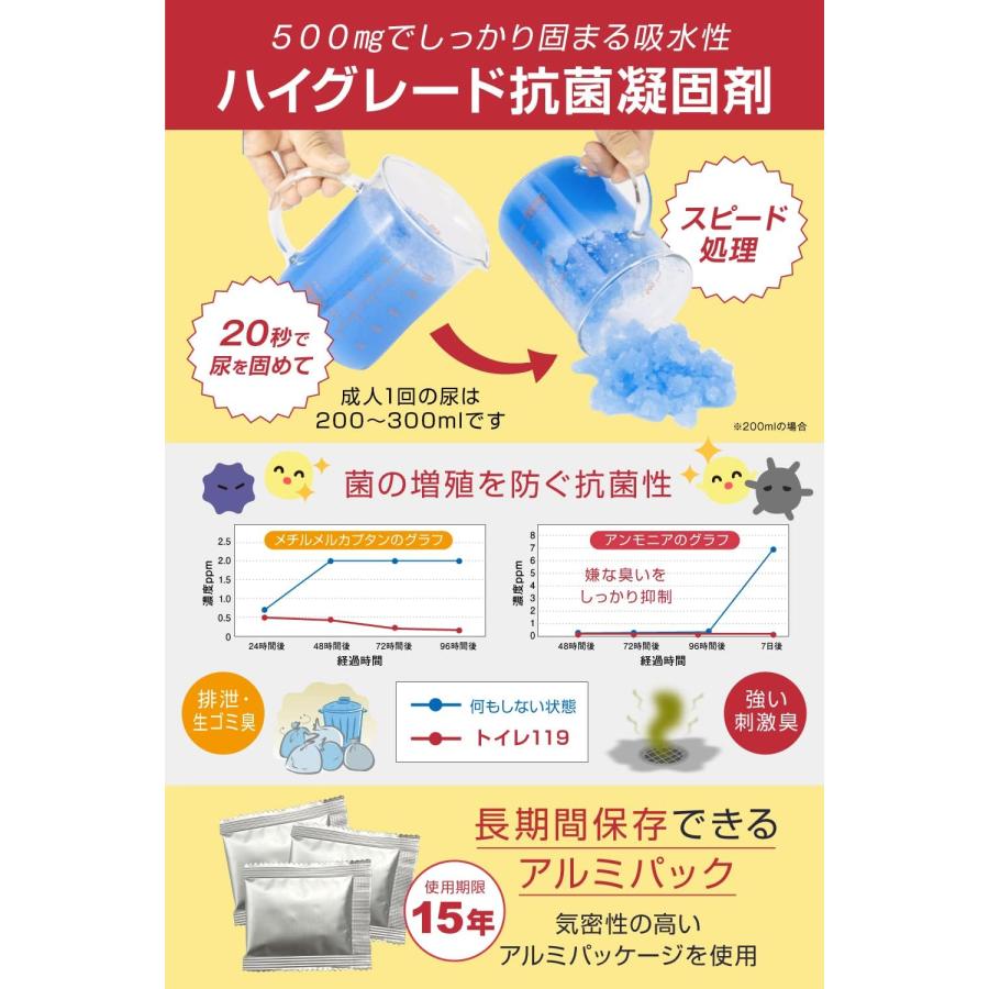 簡易トイレ 災害トイレ 非常用トイレ トイレの119 100回セット 2人7日