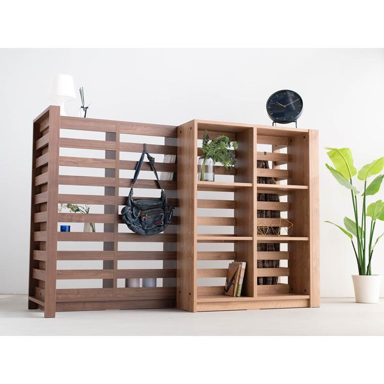 木目調間仕切りラック　ナチュラル 伸縮スライドラック 幅60～100cm 角度調整可能 木目調 （ ラック