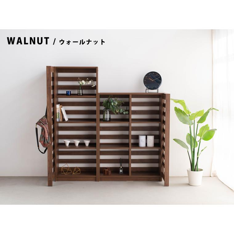 棚 シェルフ 間仕切り ハイタイプ ラック L型 パーテーション 木製 高