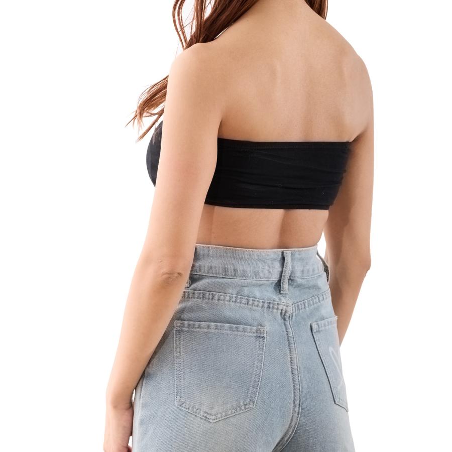 【新品未使用、完売品】ボリューム　チューブトップ　ベアトップ CLEA チューブトップ ベアトップ カップ付 ストラップレスフリル