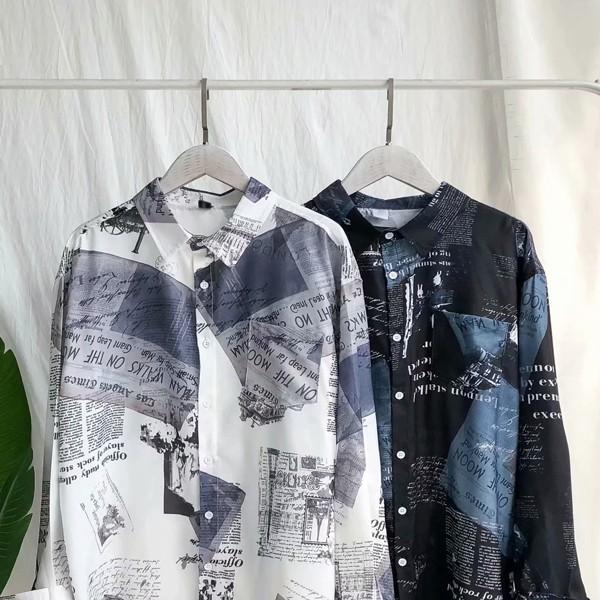 ブルー 長袖シャツ オーバーサイズ ビッグシルエット 柄シャツ 韓国 オルチャン 韓国ファッション 2色展開 087 Beach Blvd 通販 Yahoo ショッピング