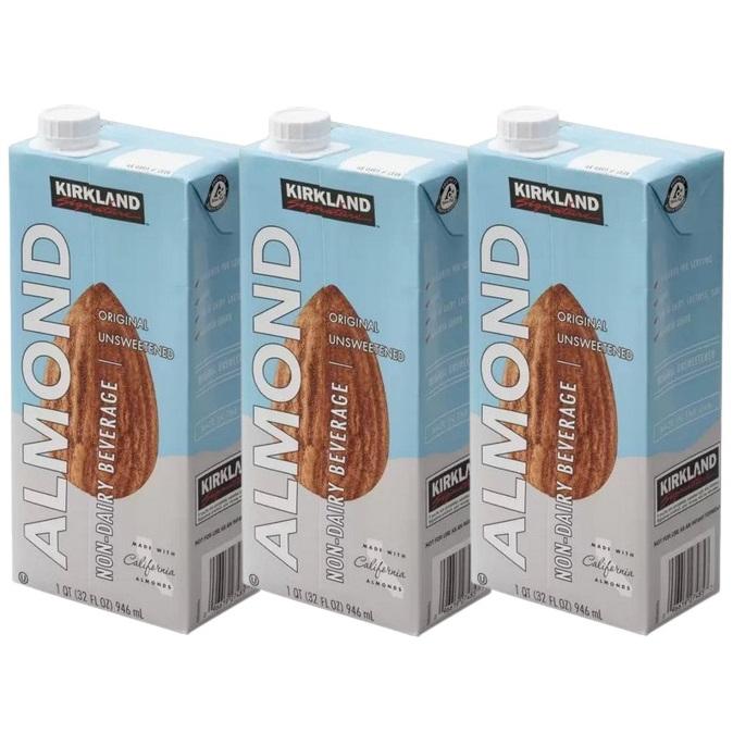 カークランドシグネチャー アーモンド飲料 無糖 946ml x 3本 アーモンドミルク 美容 健康 ジュース コストコ カークランド