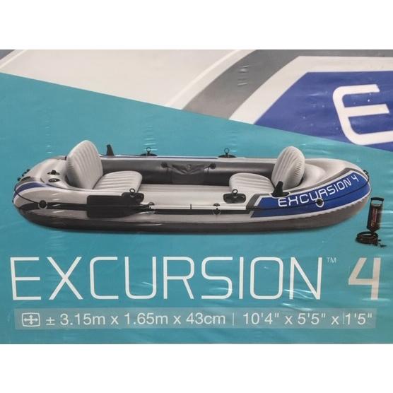 送料無料 INTEX エクスカージョン 4人乗り ボートセット パドル2本 ポンプ1個付き INTEX EXCURSION4 BOAT SET