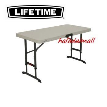 高級品市場 テーブル ライフタイム 送料無料 4人掛け TABLE ADJUST 4FT 屋内・屋外使用可能　LIFETIME  3段階の高さ調節可能 アウトドアテーブル