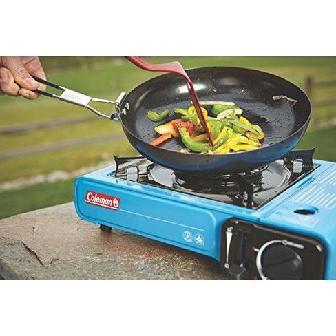 coleman コールマン 卓上カセットコンロ ブルー キャリングケース付