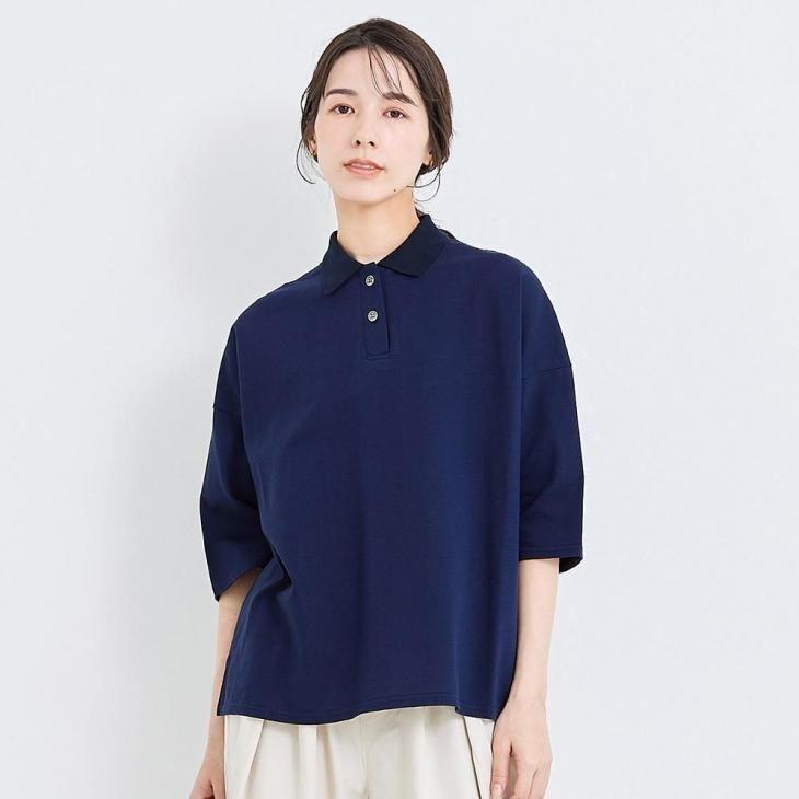 TUTIE. (ツチエ) | コットンサーフニットポロ衿ワイドプル